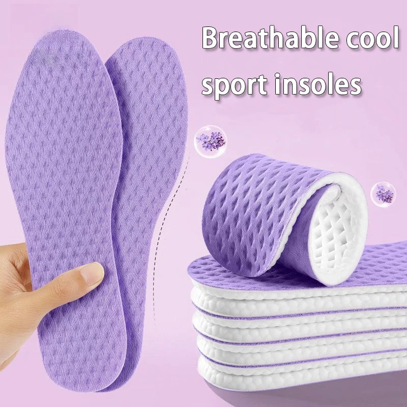 Plantillas deportivas de PU que absorben los golpes, plantilla fresca transpirable de verano, plantillas para zapatos para hombres y mujeres, 2 uds./4 Uds.