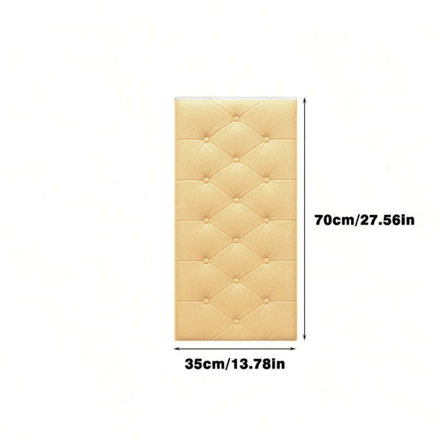 Pegatinas de pared 3D, papel tapiz autoadhesivo grueso Tatami, alfombrilla de pared anticolisión, cojín de espuma suave para dormitorio de niños y sala de estar