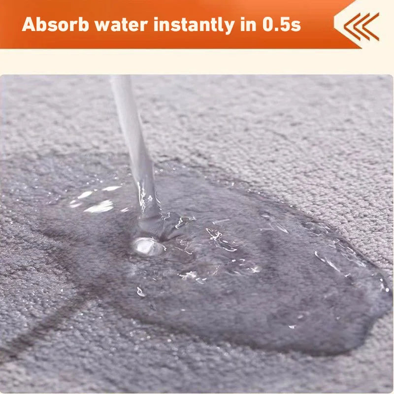 Alfombra de Piso Súper Absorbente, Alfombra de Baño Súper Absorbente, Alfombra de Baño Antideslizante de Terciopelo Coral, Alfombra de Puerta, Alfombra Antideslizante para Baño