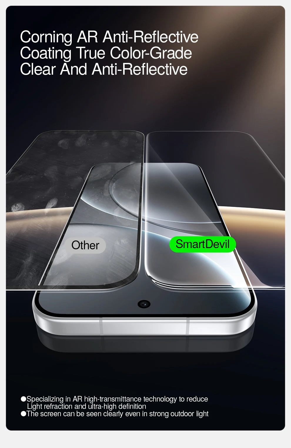 Película de vidrio templado SmartDevil para OPPO Find X9 Ultra X9 Pro X9 HD, Protector de pantalla transparente, vidrio Corning antiarañazos