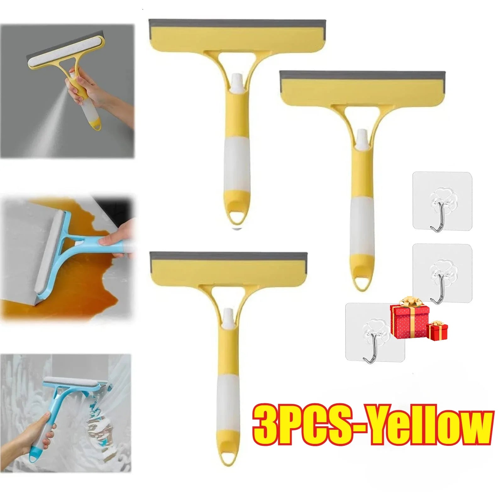 1/2/3 Uds limpiador a vapor ventana Squeardo para gafas escurridor baño limpiaparabrisas limpiador de ventanas escurridor de vidrio ventana de vidrio de coche