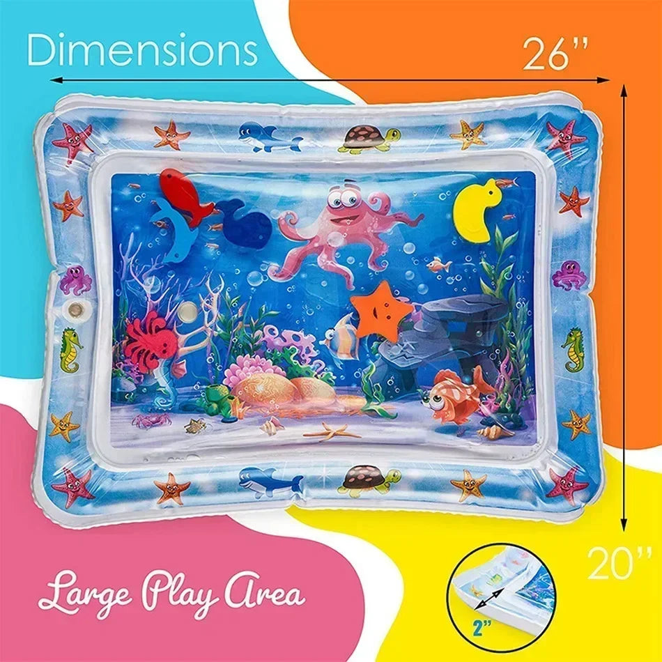 Estera de juego de agua para bebé, cojín inflable de PVC para tiempo de barriga infantil, almohadilla de agua para niños, juguetes de actividades de desarrollo de educación temprana