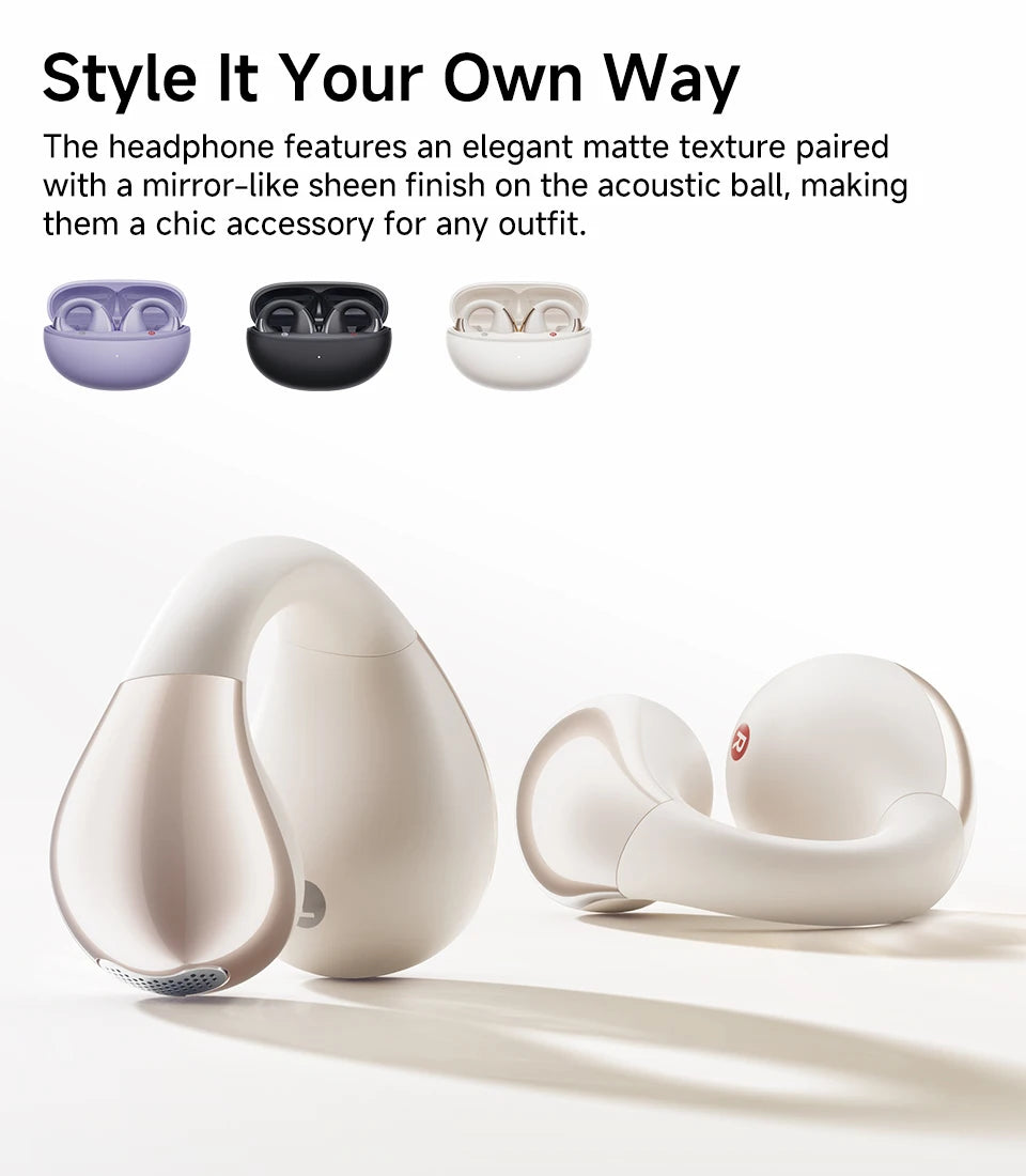 QCY Crossky C30 auriculares con Clip para la oreja Bluetooth 5,4 inalámbricos de oído abierto deportes TWS auriculares de doble conexión