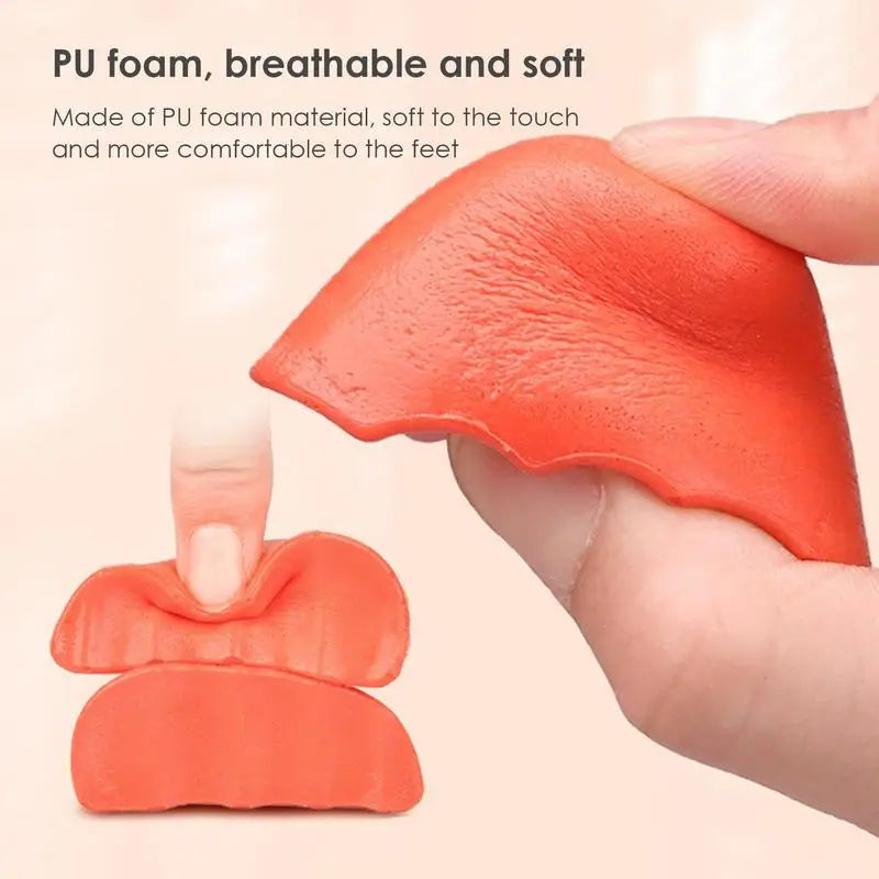 Rellenos de dedos para zapatos, relleno de zapatos de espuma de PU suave y grueso, 1 par de inserciones para los dedos, embutidor de zapatos cómodo antidesgaste para zapatos informales