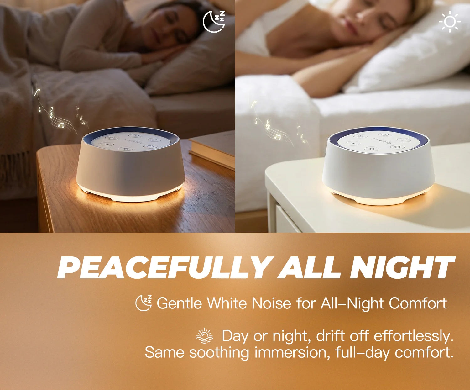 Máquina Portátil de Ruido Blanco para Adultos, 30 Sonidos Relajantes, Luz Nocturna, Temporizador, Recargable, Ayuda para Dormir, Meditación y Relajación