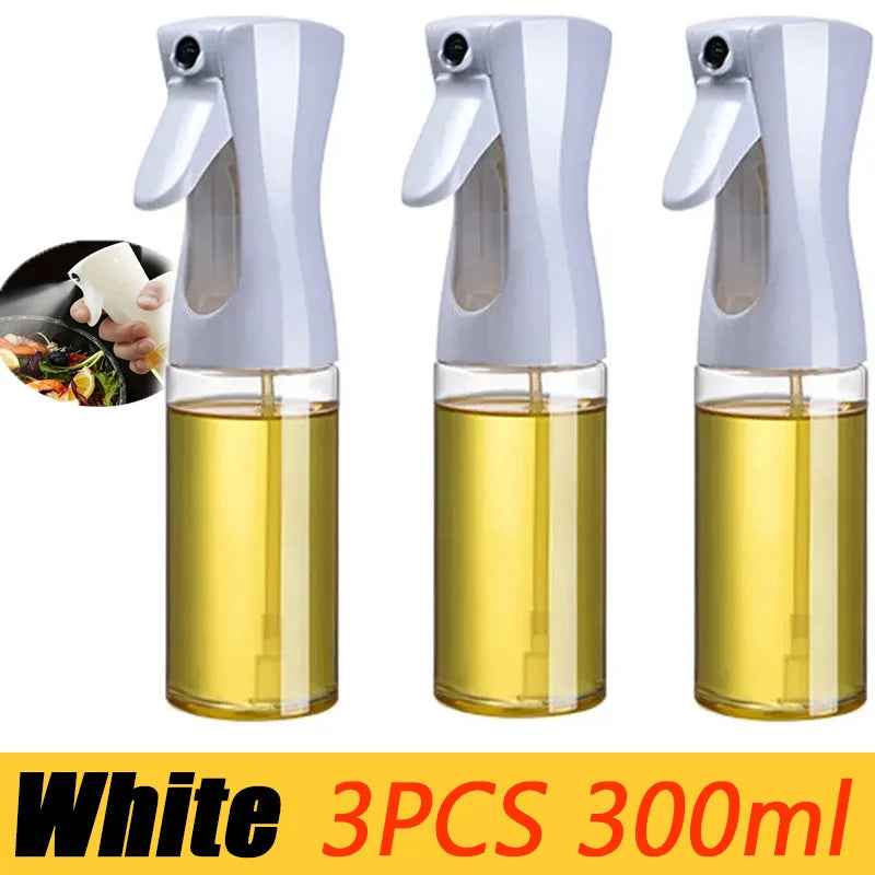 Botella pulverizadora de aceite de plástico para el hogar, botella pulverizadora de aceite o cepillo de aceite, nebulizador, relleno de niebla, cocina, barbacoa de doble uso, 200/300/500ml