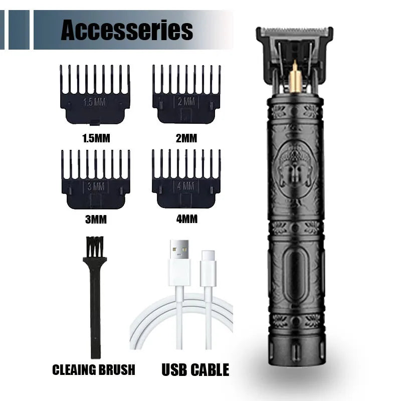 ¡Nuevo! Cortapelos/accesorios eléctricos T9 |   Afeitadora Profesional USB |   Máquina cortadora de decoloración calva de 0 mm portátil para hombres corte de pelo en casa