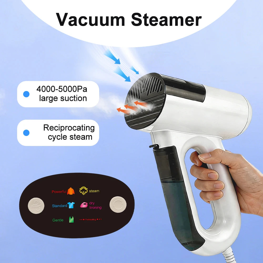 Plancha de vapor portátil para el hogar, máquina de planchar ropa con fuerte succión, vaporizador de vacío con sensor inteligente en el mango