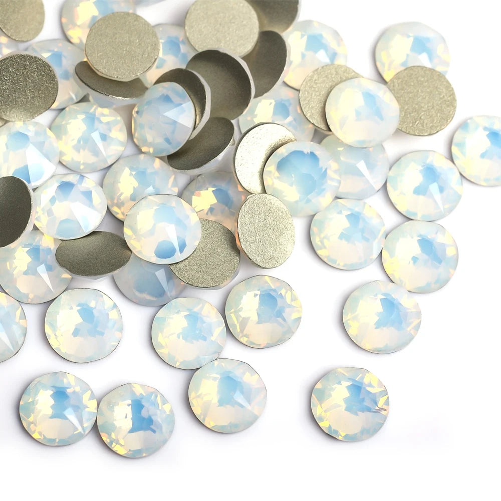 VC 2088-diamantes de imitación para decoración de uñas, 16 caras de corte, cristales brillantes, ss10-30 Strass 8Big + 8Small, sin fijación térmica