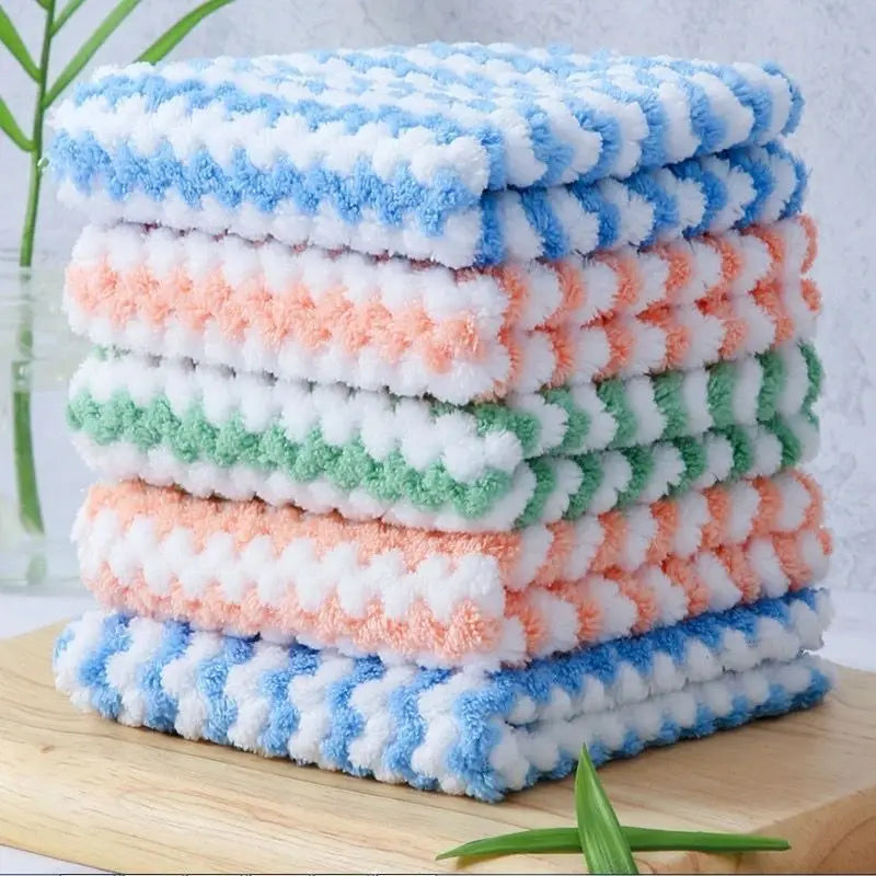 Paños de vellón de Coral para cocina, superabsorbentes trapos de limpieza, almohadillas para fregar ventanas de vidrio, toalla de limpieza, 50 o 1 piezas