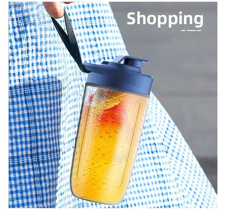 Batidoras de zumo de fruta portátiles, Mini botella eléctrica Personal de verano, USB para el hogar, máquina exprimidora de 6 hojas para cocina