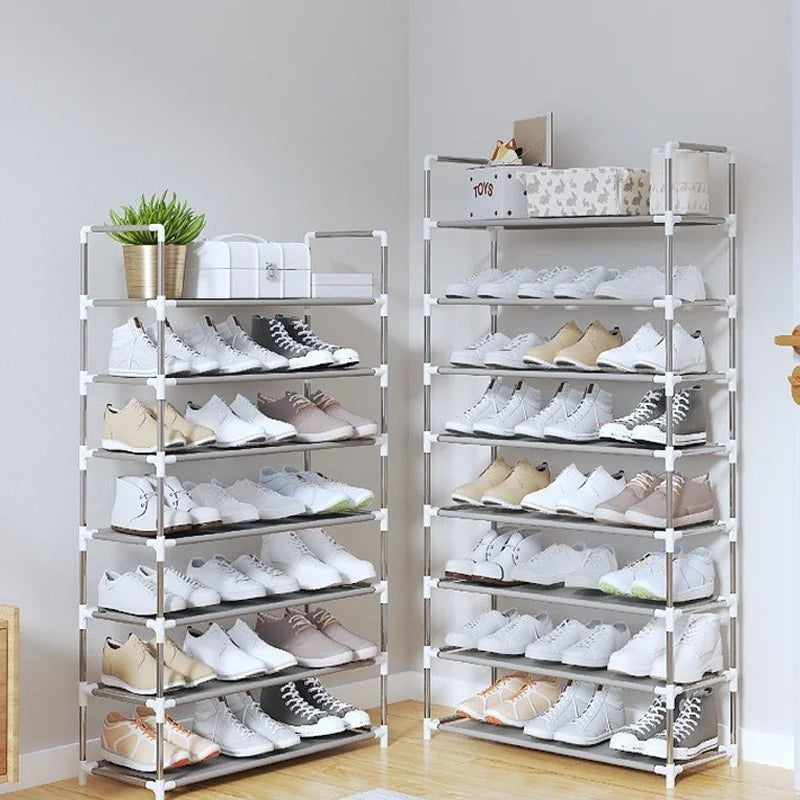 Zapatero Multinivel Portátil - Diseño Antipolvo, Estructura Reforzada, Fácil de Montar, Ideal para Hogar y Apartamento