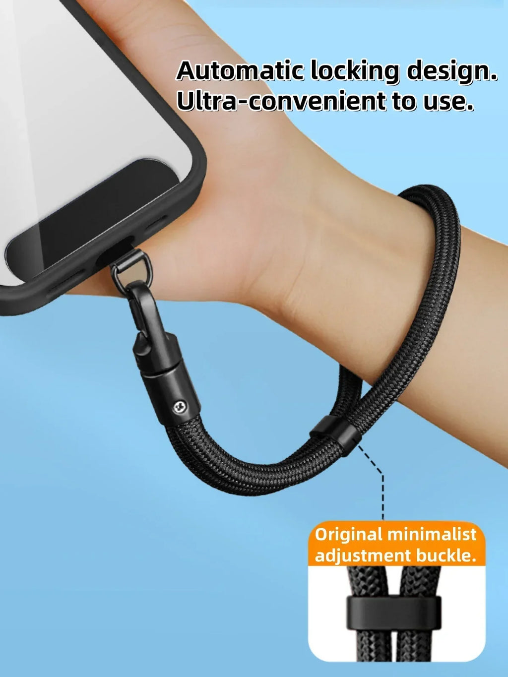 Correa Universal para Teléfono con Clip Mejorado Anti-Caída 360 °   Correa ajustable giratoria para el cuello/cruzada para todas las fundas de teléfono