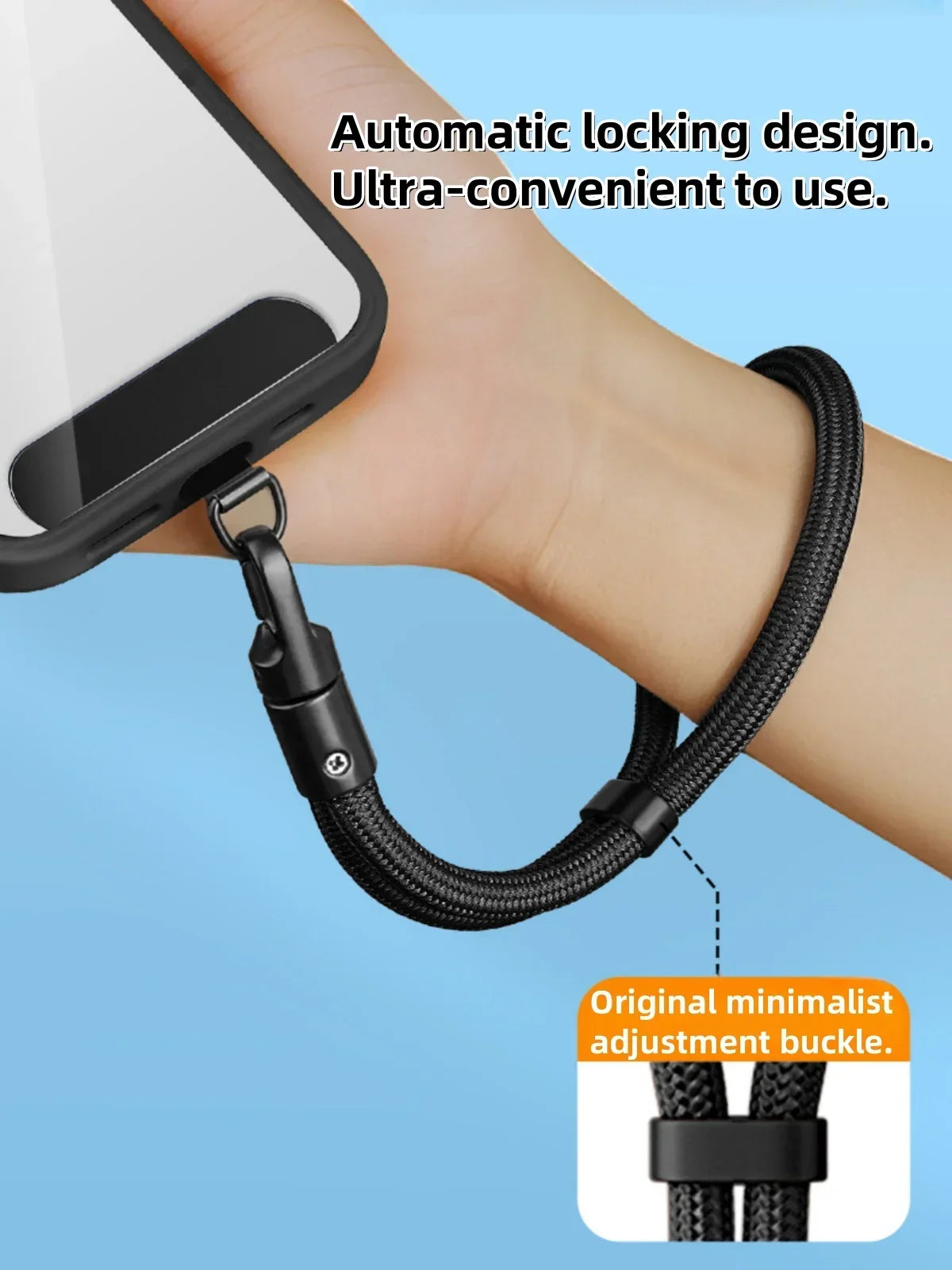 Correa Universal para Teléfono con Clip Mejorado Anti-Caída 360 °   Correa ajustable giratoria para el cuello/cruzada para todas las fundas de teléfono