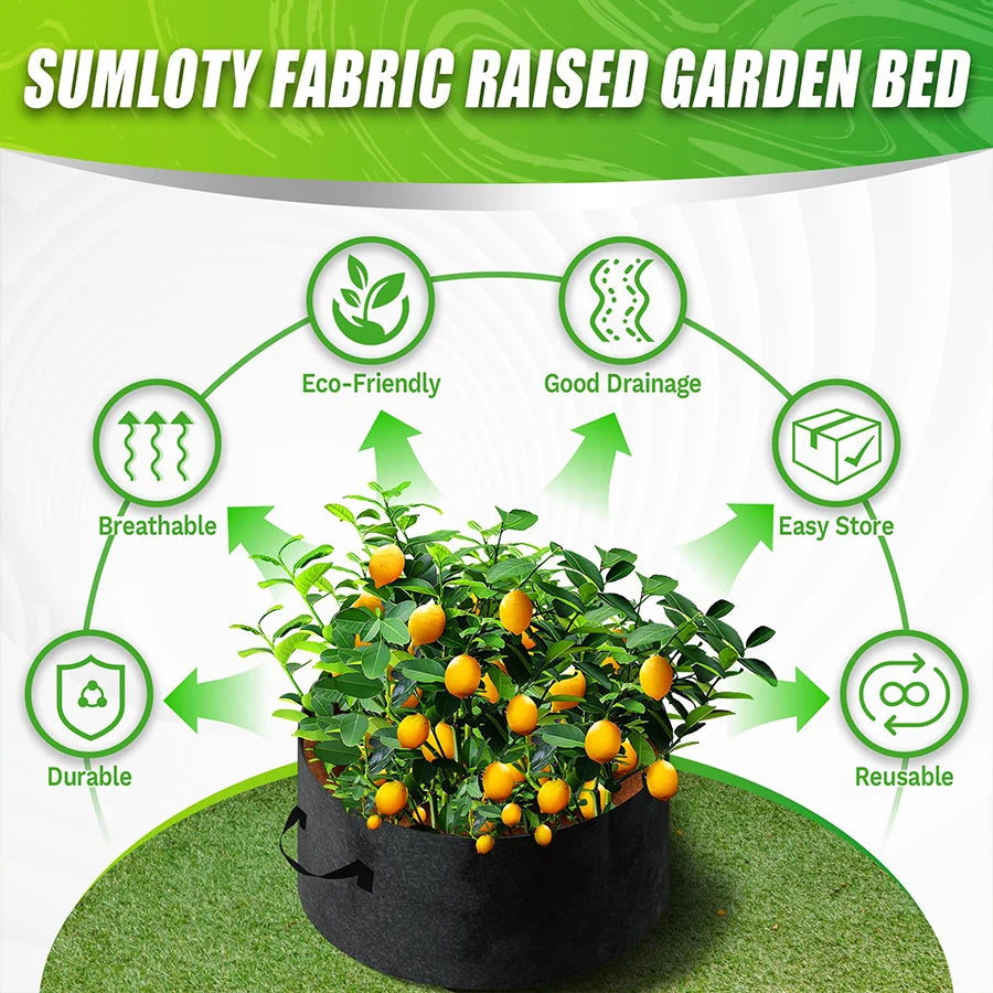 Macetas de Cultivo No Tejidas con 6+1 Compartimentos, Suministros de Jardinería, Macetas de Jardín para Exteriores, Contenedor para Flores y Vegetales, Saco para Semillas
