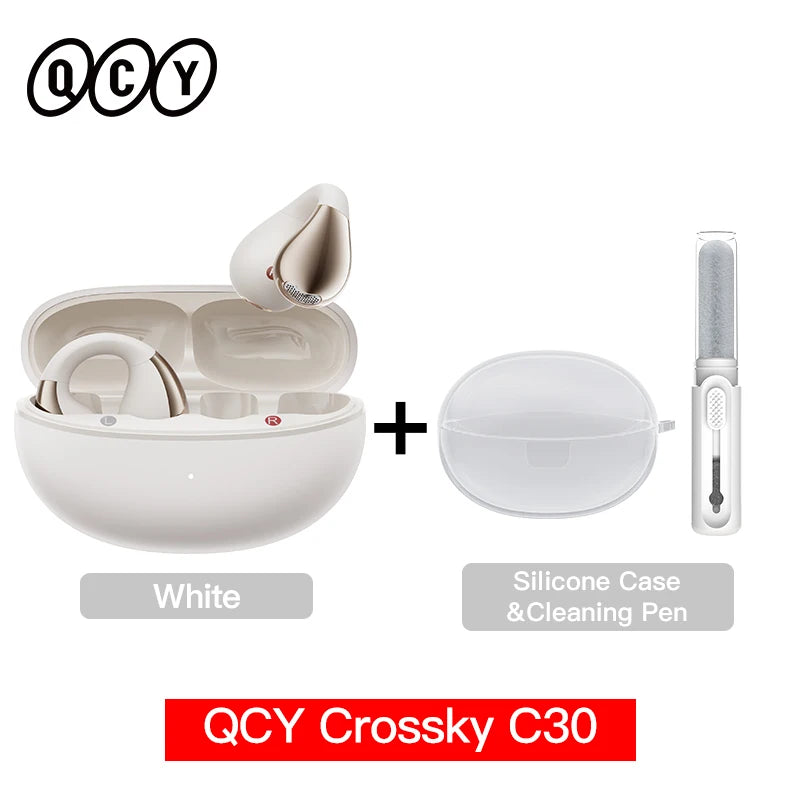 QCY Crossky C30 auriculares con Clip para la oreja Bluetooth 5,4 inalámbricos de oído abierto deportes TWS auriculares de doble conexión