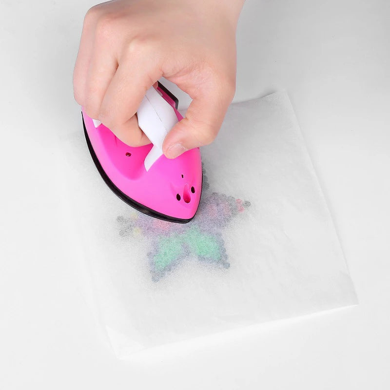 Mini hierro con enchufe europeo hecho a mano, herramienta de cuentas con fusible para manualidades, herramientas de costura de hierro creativas para planchar ropa, dispositivo de lavandería