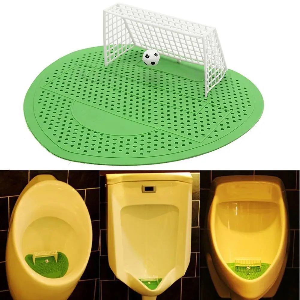 Mini urinario de pie para hombre, filtro de malla de plástico con forma de fútbol, urinario creativo para baño, almohadilla desodorante para inodoro