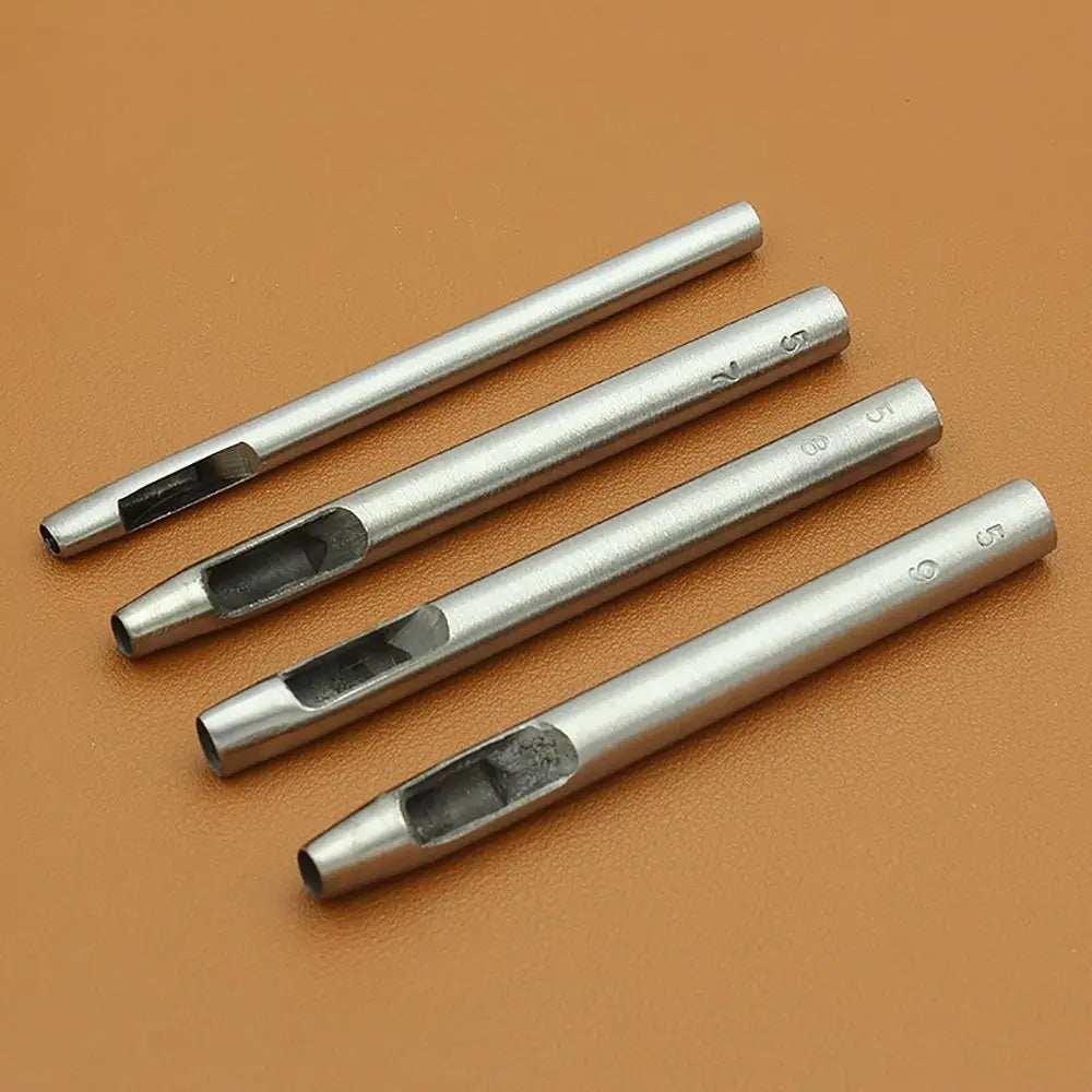 1 ud. Nuevo perforador de cuero para cinturones, herramienta DIY, perforador de agujeros huecos, ovalados, elípticos, de acero para manualidades