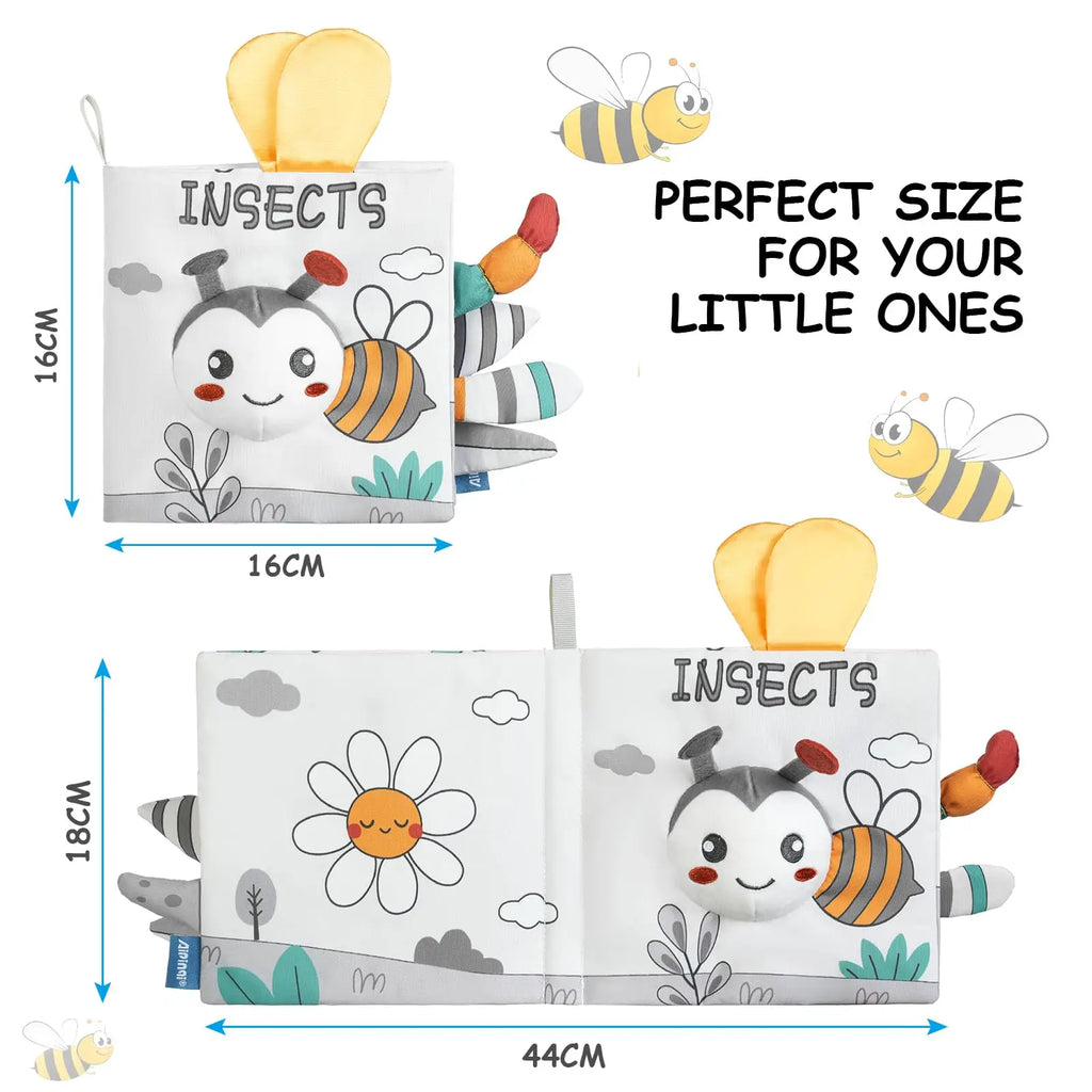 Libros suaves para bebés, juguetes 3D con tacto y sensación de tela arrugada, libros para bebés, niños, tacto y sensación arrugada, regalos para niños pequeños