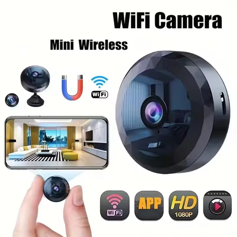 Mini cámara WiFi HD de 1080P, Monitor de bebé, vigilancia de seguridad interior, videocámara de visión nocturna, cámara IP, grabadora de Audio y vídeo