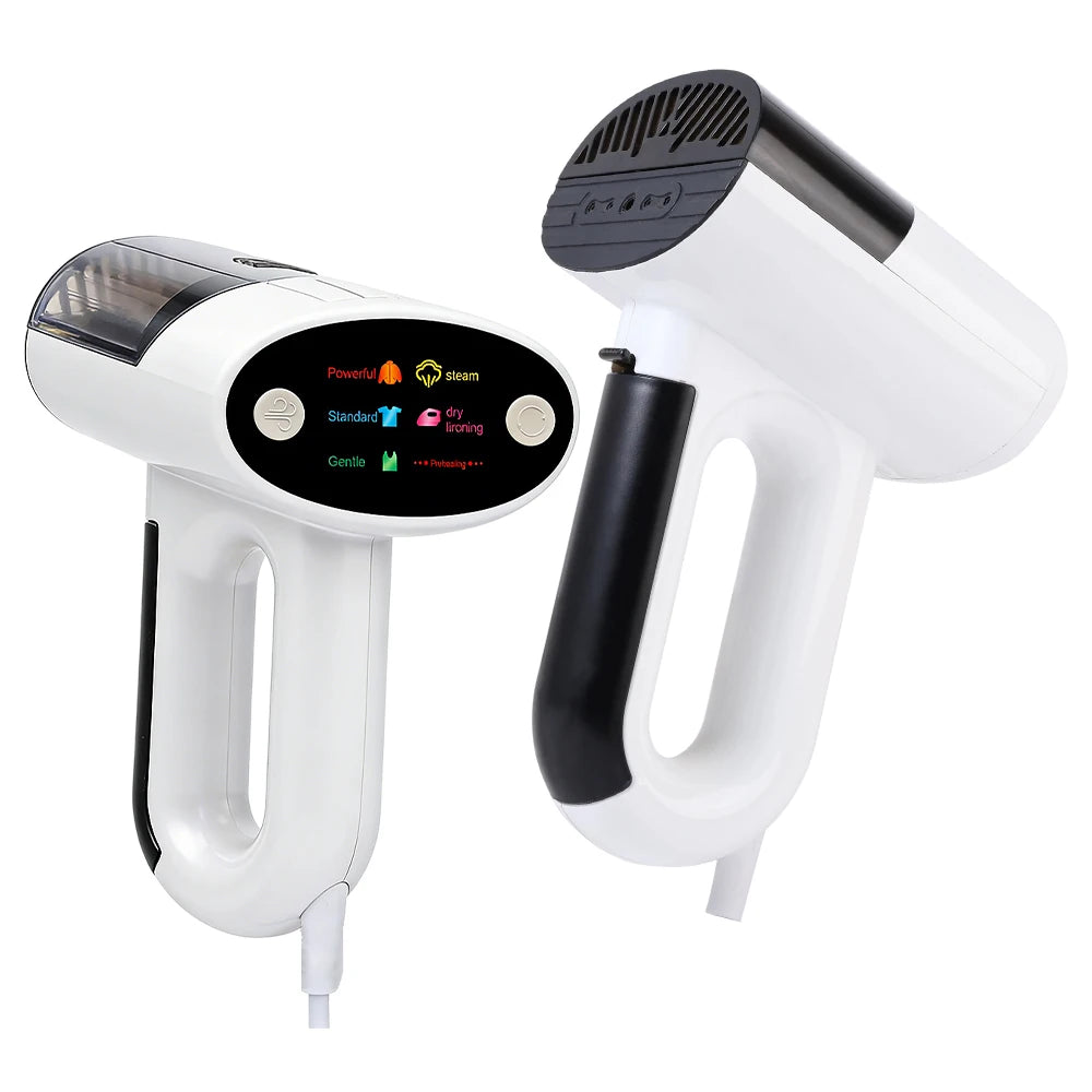 Vaporizador de ropa portátil 2 en 1 de 1000W con potente adsorción al vacío, planchado en vapor y en seco, que alisa las arrugas difíciles.