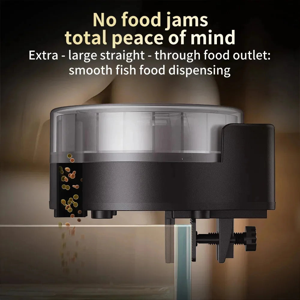 Jebao DRF-comedero automático inteligente para peces de acuario, con sincronización Digital, Control BT, alimentación, pecera pequeña, dispensador de alimentos inteligente