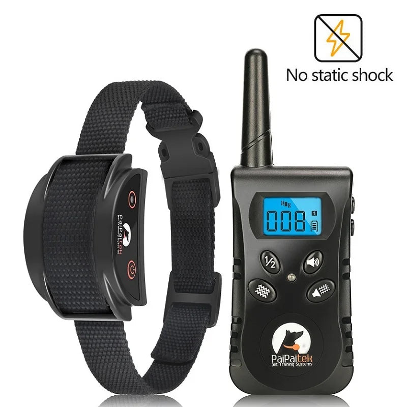 PaiPaitek Collar de adiestramiento para perros sin choque con control remoto, alcance de 1600 pies, collar vibratorio más ligero para perros pequeños, resistente al agua de 5-15 libras