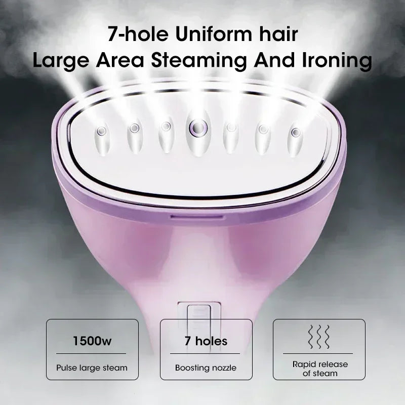 Vaporizador de ropa portátil de 1500W para ropa, máquina de plancha de vapor eléctrica pequeña portátil de tela para el hogar, 330ml, para uso doméstico y de viaje