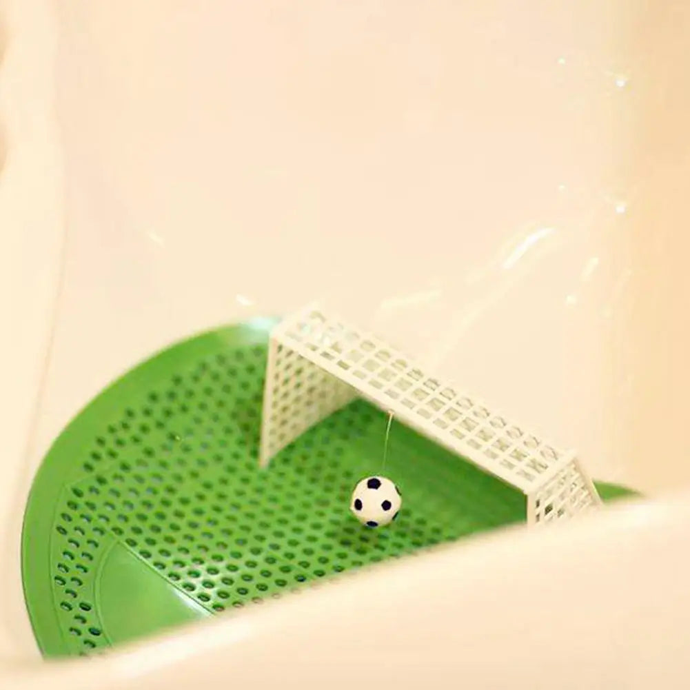 Mini urinario de pie para hombre, filtro de malla de plástico con forma de fútbol, urinario creativo para baño, almohadilla desodorante para inodoro