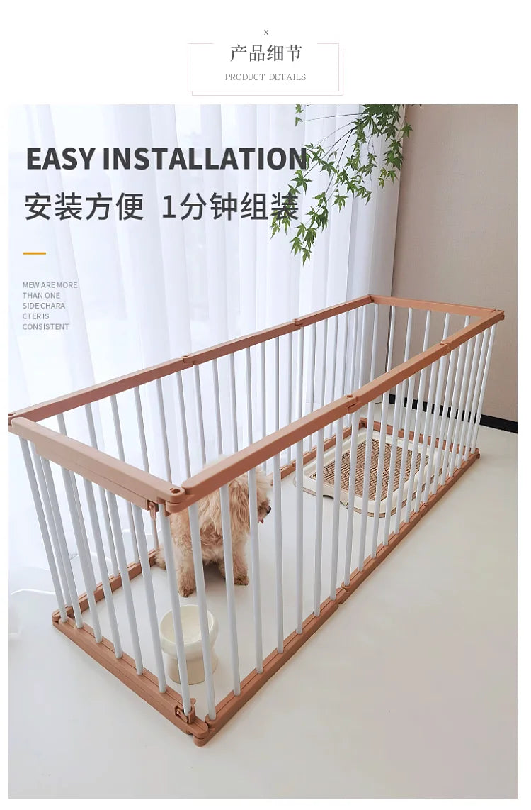 Jaula para perros fuerte y duradera, valla interior suave para mascotas, vallas para perros antioxidantes, diseño creativo, fácil instalación, suministros de productos para mascotas