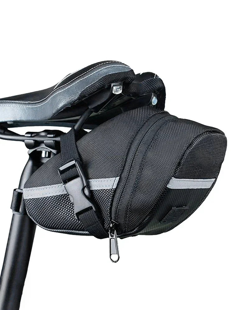 Bolsa de nailon para bicicleta, asiento de almacenamiento impermeable para sillín de bicicleta de montaña, bolsa de herramientas trasera, accesorios para ciclismo al aire libre