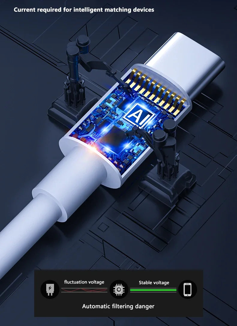 Cable de datos de carga súper rápida USB C a C, 3 uds., 100W, cable trenzado para IPhone 15, 15 Pro Max, Huawei, Samsung, Xiaomi, blanco, 1M, 2M