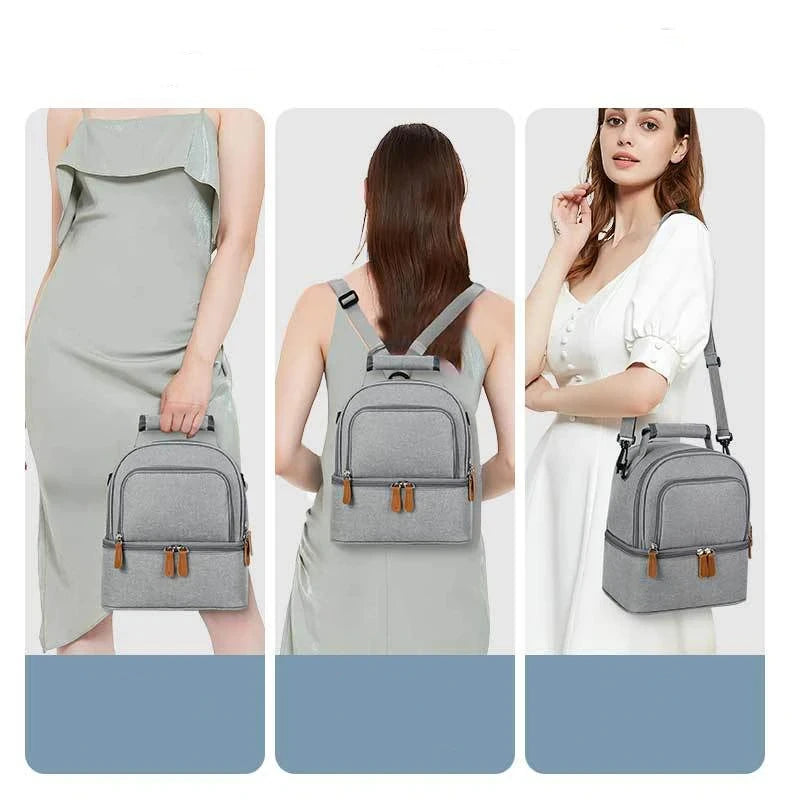 Bolsa de almuerzo para comida escolar de Picnic caliente de gran capacidad, mochila aislada, bolsas para fiambrera, refrigerador fresco, leche materna, bolso de mantenimiento fresco