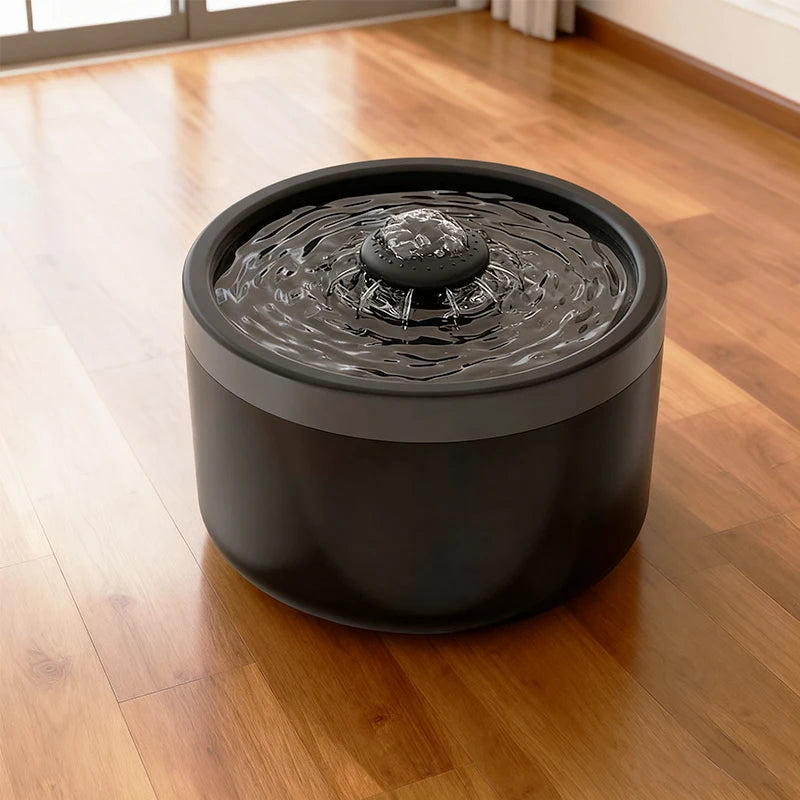 Bebedero Automático para Gatos y Perros de 1.8L/60.87oz, Dispensador de Agua Silencioso con Filtro para Mascotas Pequeñas, Tazón de Agua Interior Antideslizante