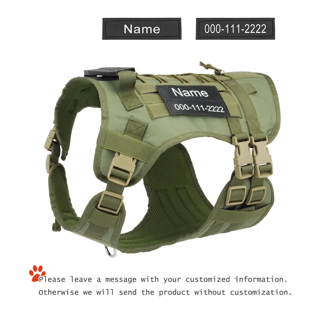 Arnés para perro con nombre personalizado, teléfono personalizado, arnés ajustable transpirable para mascotas, chaleco con correa para el pecho para perros medianos y grandes