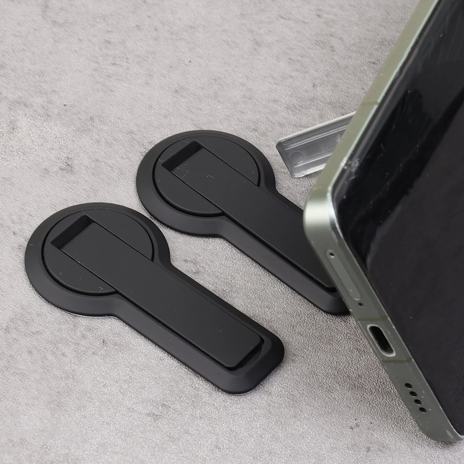 Soporte autoadhesivo portátil para teléfono móvil, soporte plegable ultrafino para teléfono de escritorio, soporte para IPhone, Samsung, Xiaomi