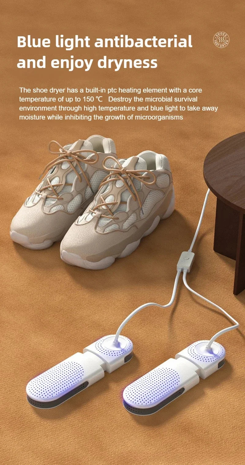 Secador de Zapatos Doméstico, Secador de Zapatos con Esterilización, Secador de Zapatos para Dormitorio, Secador de Zapatos Portátil, Desodorización, Secado Rápido 2026