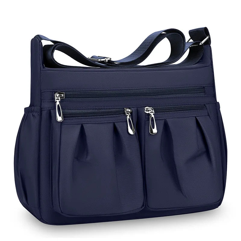 Bolso cruzado de nailon para mujer, bolso de hombro de gran capacidad, bolso femenino con múltiples bolsillos, bolso de compras de viaje para mujer, bolso de ocio