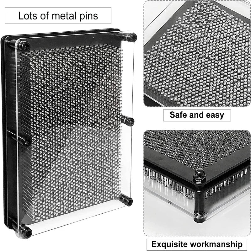 Escultura de impresión de huellas de manos 3D, juguete clonado, Pin de Metal, juguete artístico, juego de mesa de escritorio, juguete de mano sensorial, regalos para niños y niñas