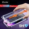 2 uds HD vidrio templado instalación sin polvo para Google Pixel 6A 7A 8A 9A Protector de pantalla para Google 10 9Pro XL película de vidrio