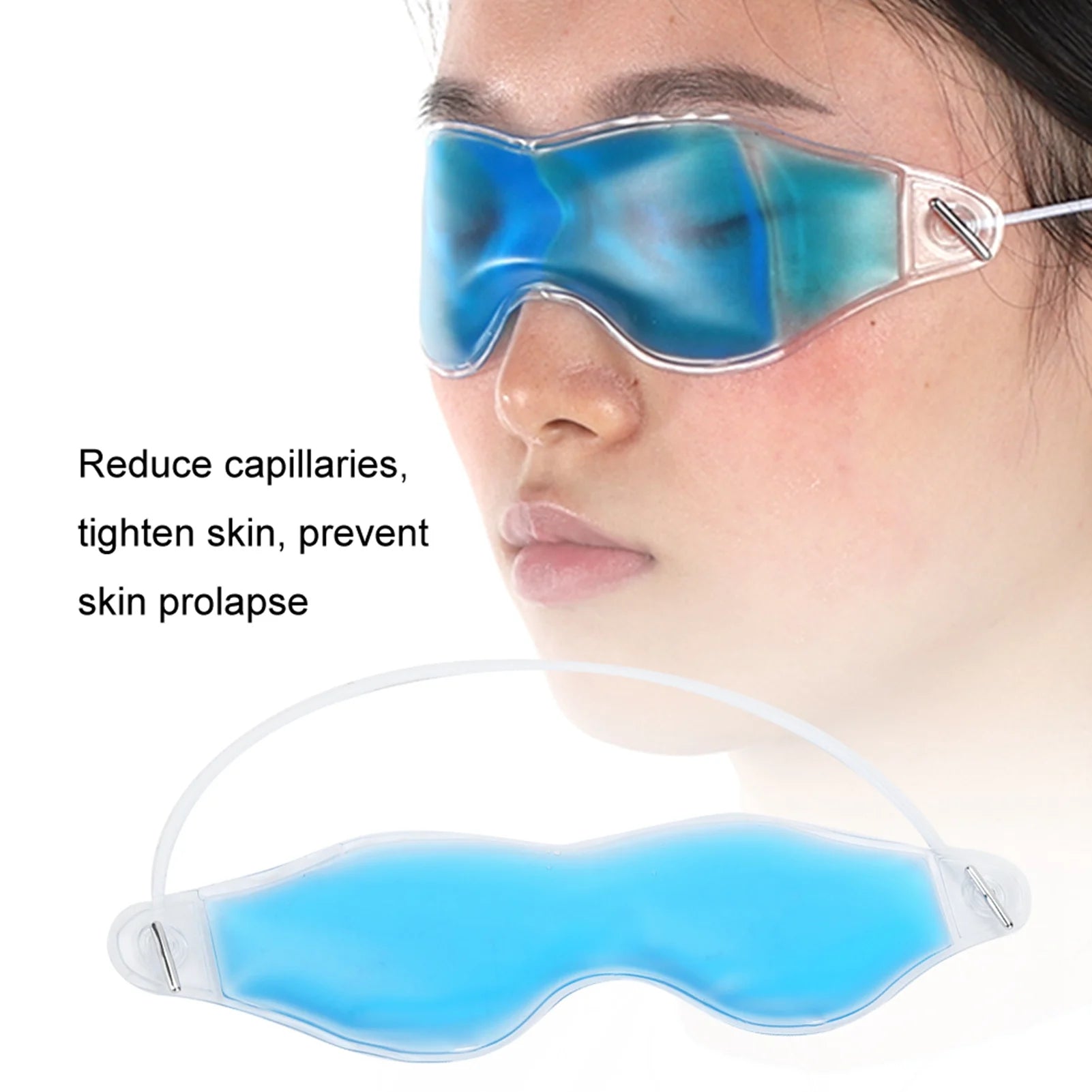 Mascarilla refrescante de Gel para ojos, almohadillas de compresión para terapia de hielo, gafas para dormir, parche de Spa, Gel curativo para máscara cómoda, eliminador de ojeras