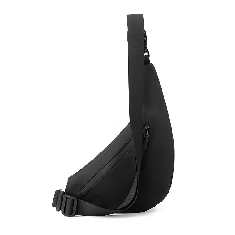 Bolso de Pecho Impermeable para Hombre, Bandolera, Mochila para Viajes Diarios, Membrana de Cuero Resistente a Salpicaduras, Ideal para Viajes Casuales