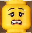 Cabeza impresa de Minifigs hembra, bloque de bricolaje para iluminar, número de pieza de ladrillo, Compatible con otras partículas de ensamblaje, 20 piezas