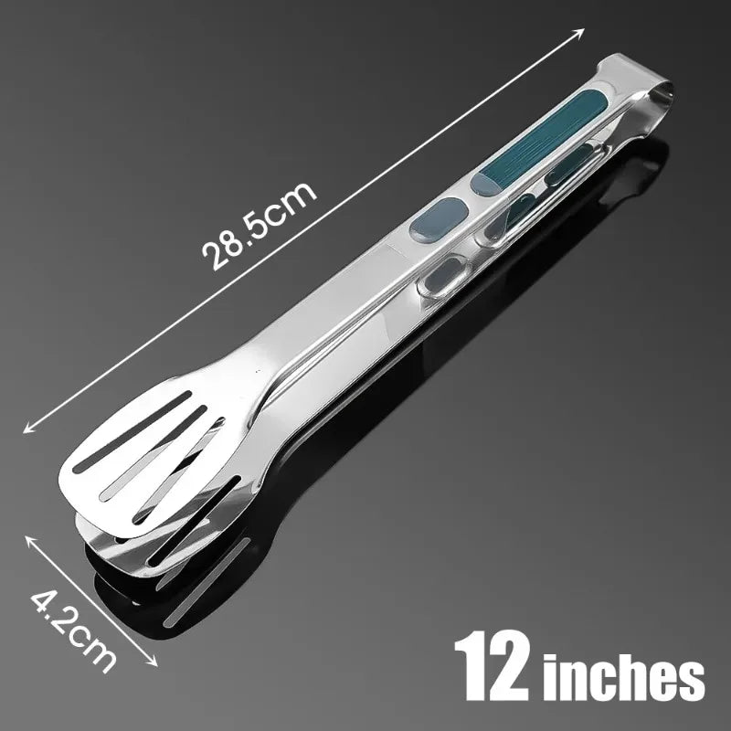 Nuevas Pinzas de Acero Inoxidable para Alimentos, Pinzas para Carne, Ensaladas, Pan, Pinzas para Barbacoa, Pinzas Antideslizantes para Buffet, Utensilios de Cocina, Accesorios de Cocina
