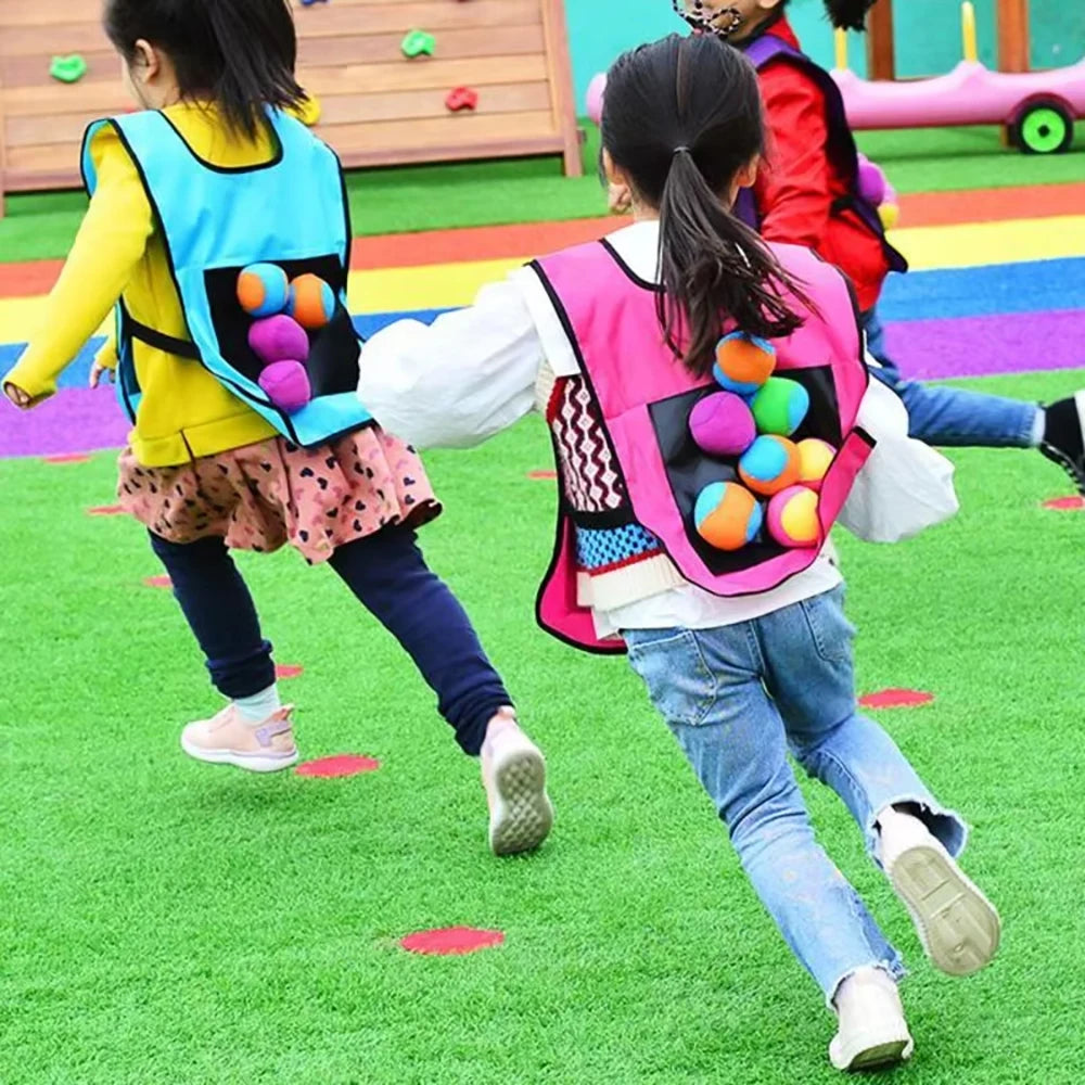 Chaleco de juego de pelota Dodge pegajoso, juguete para deportes al aire libre, Jersey, accesorios de tela, captura de pelotas de forro polar suave, seguro para niños, adolescentes y adultos