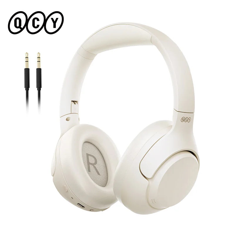 QCY-auriculares inalámbricos H3 ANC 43dB, cascos híbridos con cancelación activa de ruido, Bluetooth 5,4, Audio de alta resolución, 60H de tiempo de reproducción