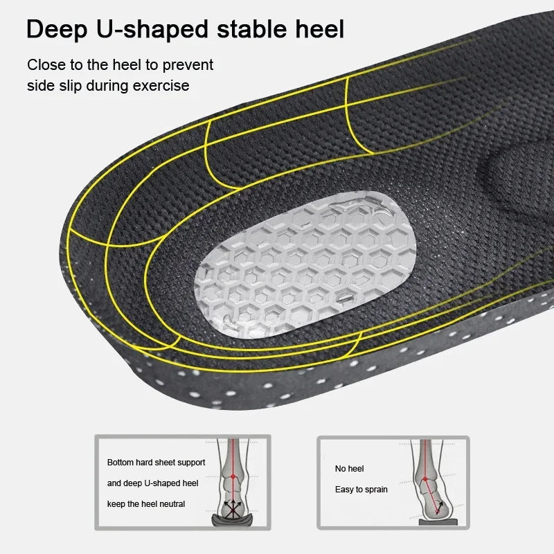 Plantillas ortopédicas para pies, soporte para arco, fascitis Plantar, plantilla ortopédica de silicona que absorbe los golpes, cojín suave para correr, 6 uds.
