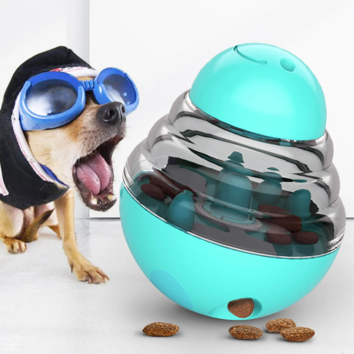 Juguete Dispensador de Comida para Perros, Tipo Rompecabezas, con Bola Antiderrames, Alimentador Lento