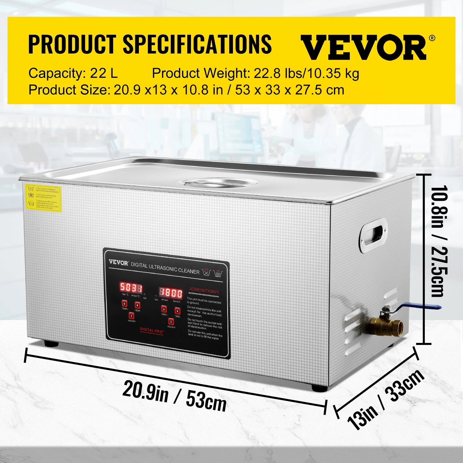 SucceBuy 2L 3L 6L 10L 22L 30L limpiador ultrasónico de acero inoxidable limpieza portátil lavadora ultrasonido electrodoméstico